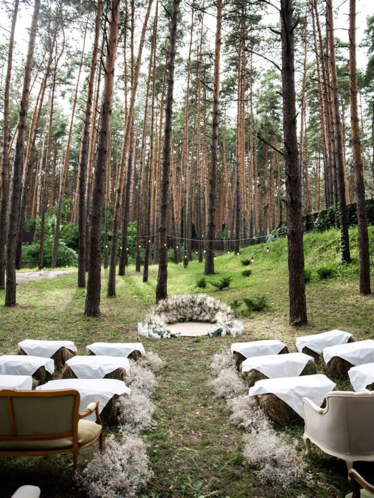 altar de boda rústica