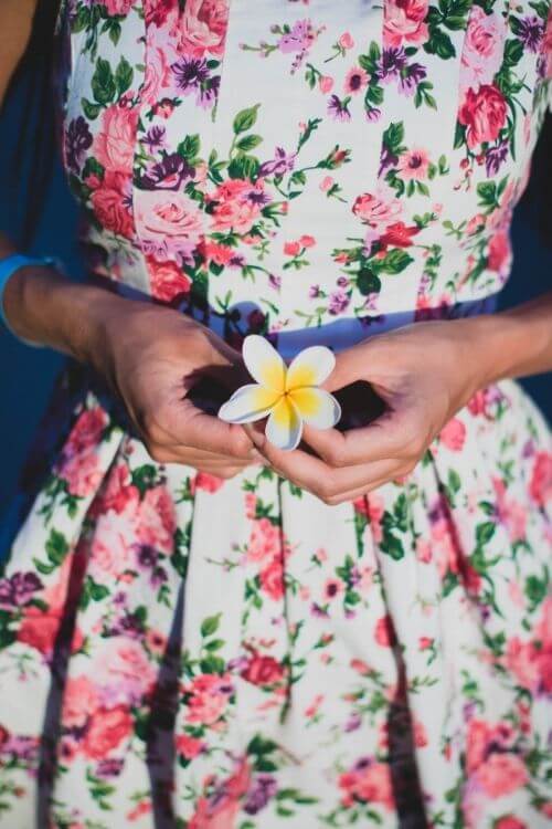 vestido estampado de flores